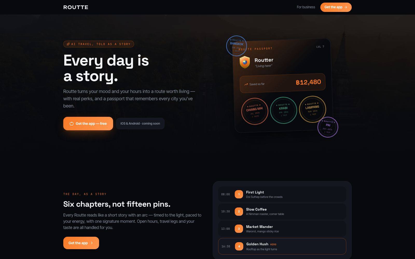 Routte — screenshot